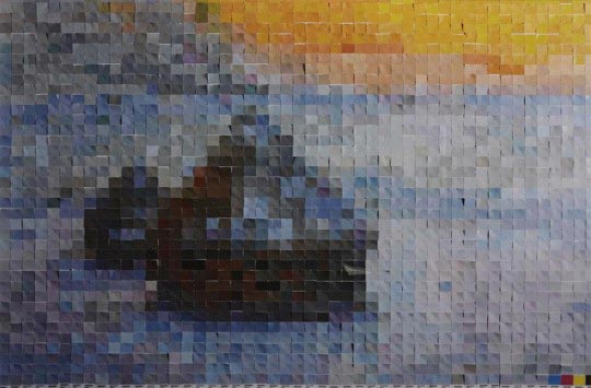 Vik Muniz, After Claude Monet, 2001 