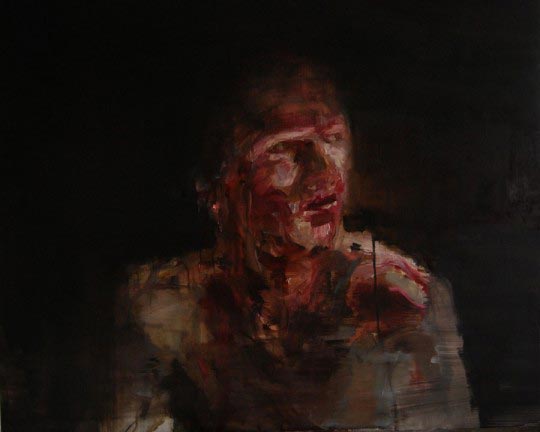 Edwige Fouvry, Judas, huile sur toile, 120x120 cm, 2012 © Edwige Fouvry, Judas