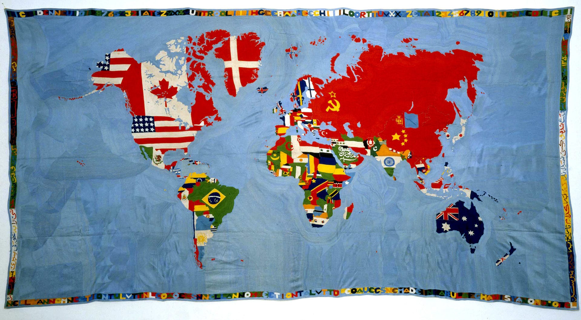 Alighiero Boetti, Carte du monde, 1971-1972