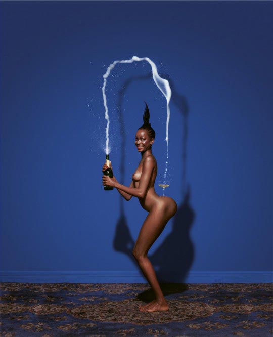 Jean-Paul Goude, Carolina, New York, 1976, Photo peinte