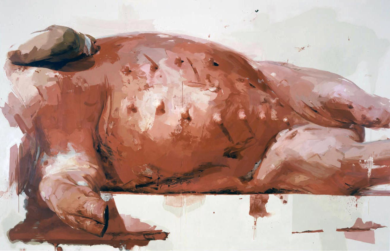 Jenny Saville, Suspension, 2002-2003, Oil on canvas