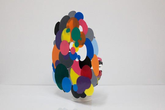 Nick Van Woert, Sans Titre, 2010, buste en plâtre et plastique polyuréthane © Nick Van Woert