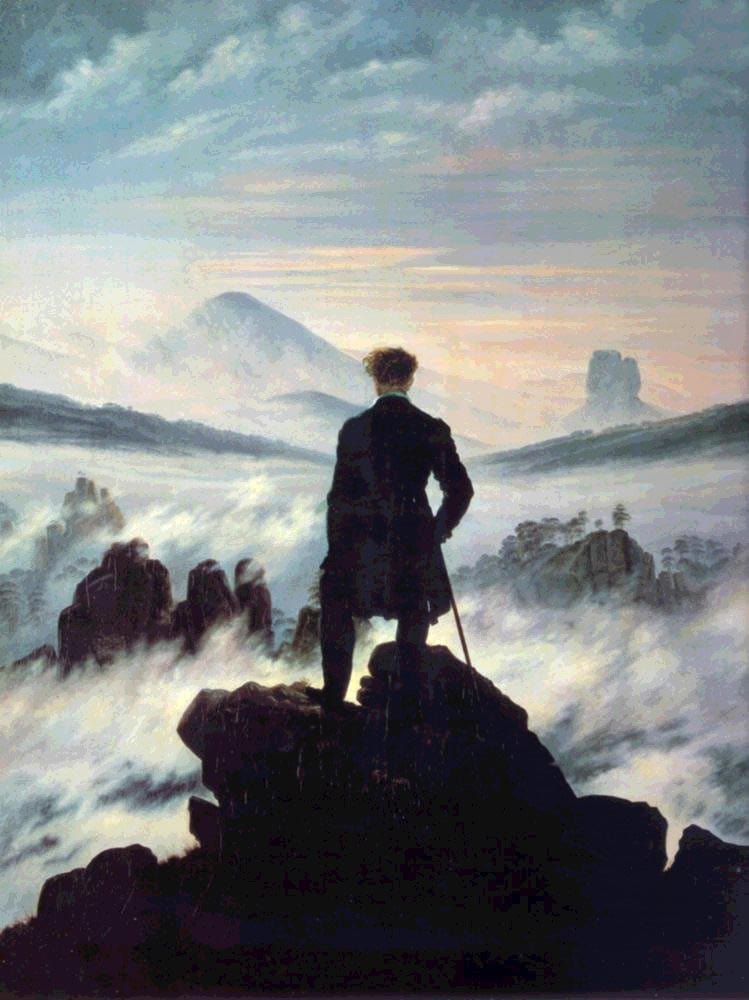 Caspar David Friedrich, Le promeneur au-dessus de la mer de nuages