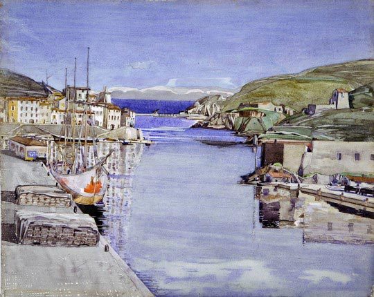 Charles Rennie Mackintosh, A Southern Port, c. 1924, Glasgow City Council, Glasgow Museums