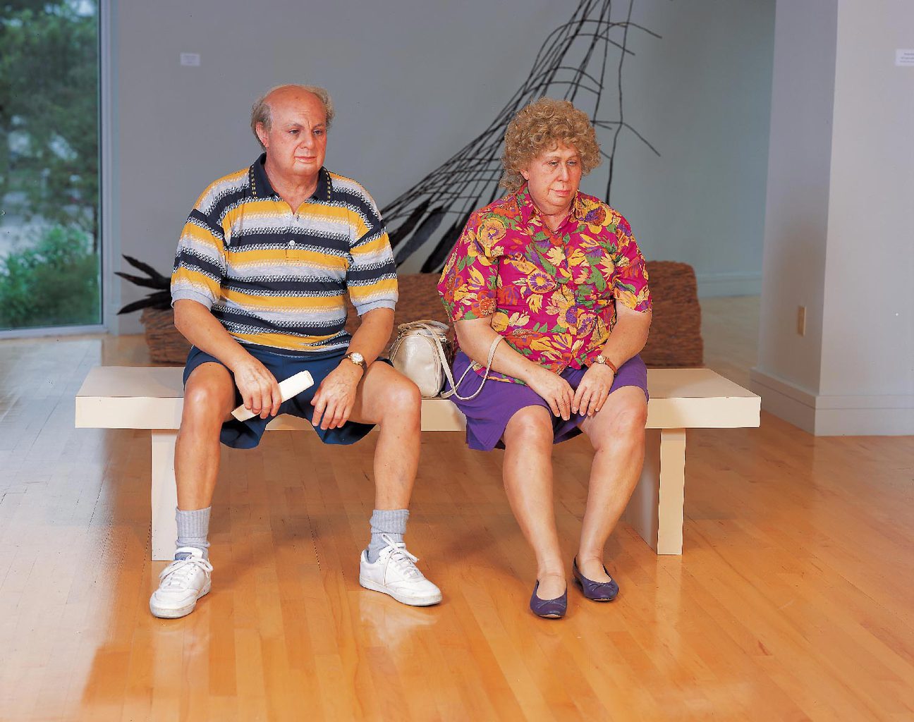 Duane Hanson, Old Couple on a Bench, 1994 