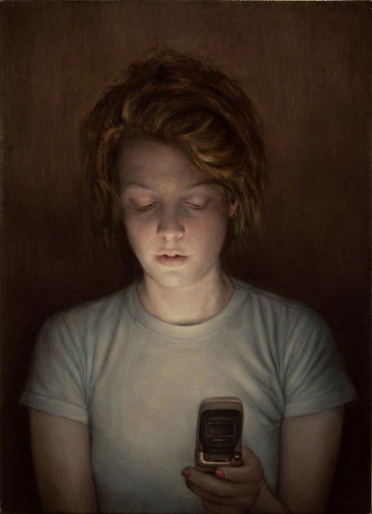 Dan Witz, Rosy cell phone, 2007