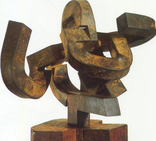 Eduardo Chillida, Yunque de sueño X, fer et bois, 149,5 x 52 x 35 cm (1962).