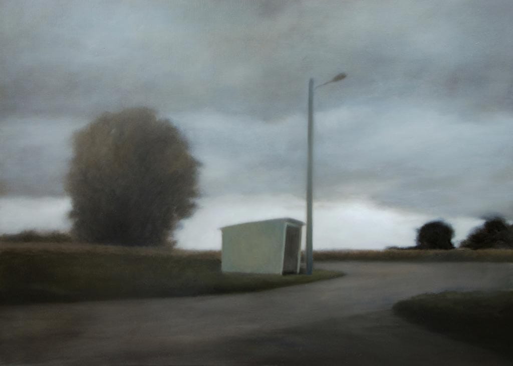 La Maison Creuse (2011, 73x100 cm, huile sur toile) © Marion Tivital