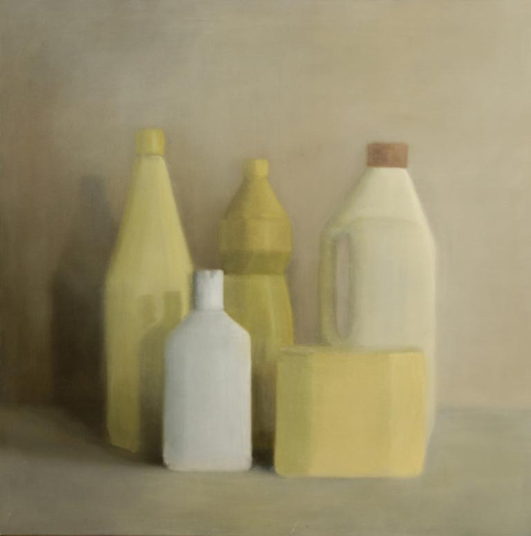 Plastiques 3 (2010, 100x100 cm, huile sur toile) © Marion Tivital