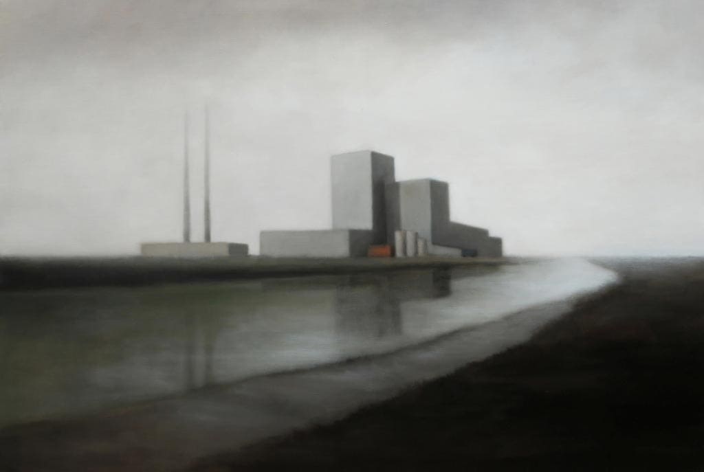 Site Industriel 153 (2011, 114x162 cm, huile sur toile) © Marion Tivital