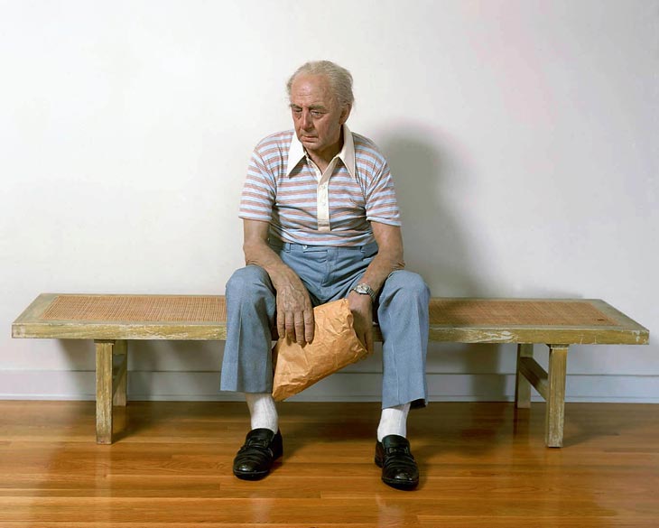 Duane Hanson, Man on a Bench, 1997