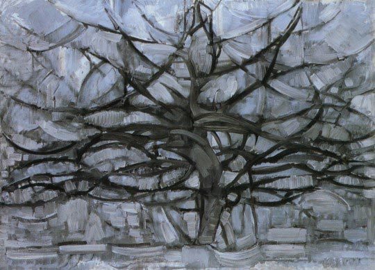 Pietr Mondrian, L’Arbre gris, huile sur toile, 78,5 x 107,5 cm (1912) - Gemeentemuseum, La Haye (Pays-Bas).