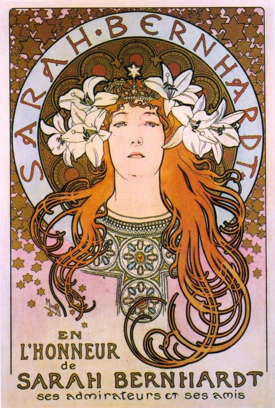 Alfons Mucha, Portrait de Sarah Bernhardt