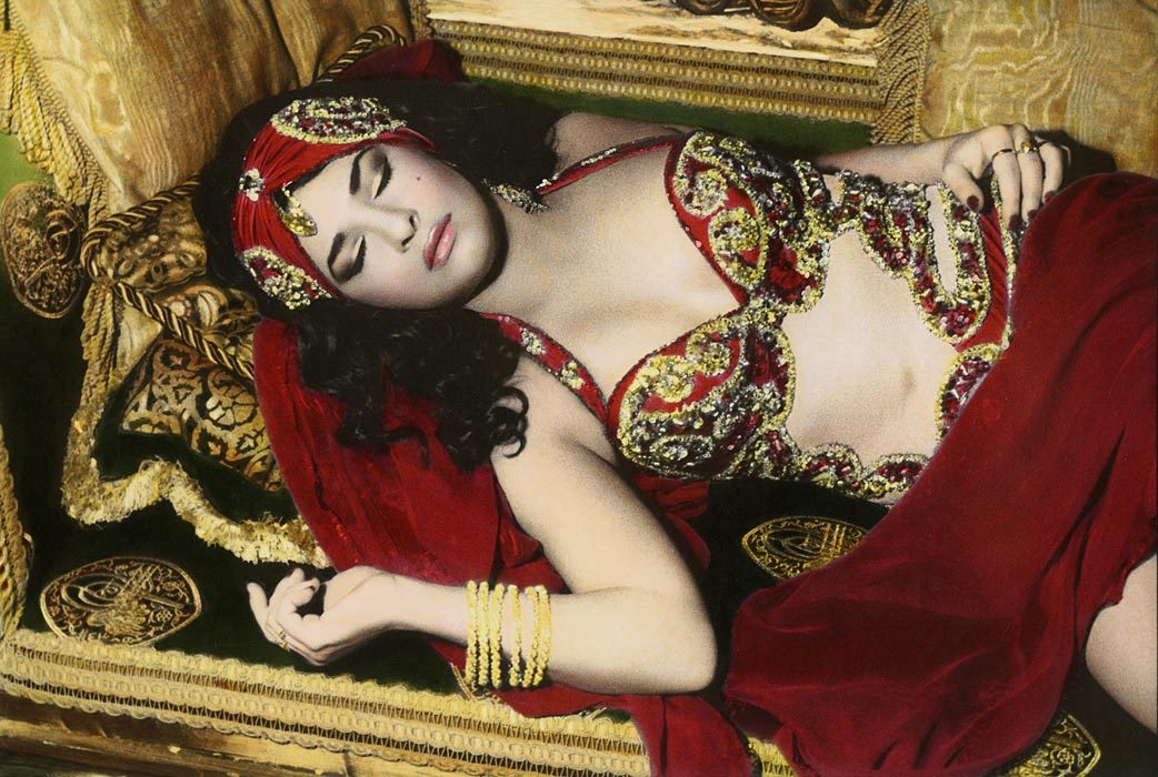 Youssef Nabil, Natacha Atlas Sleeping, Cairo, 2000, Hand-Colored Gelatin Silver Print 