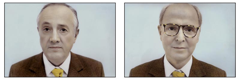 Youssef Nabil, Gilbert & George, diptyque, New York, 2007, Hand-Colored Gelatin Silver Print, 27 x 40 cm 