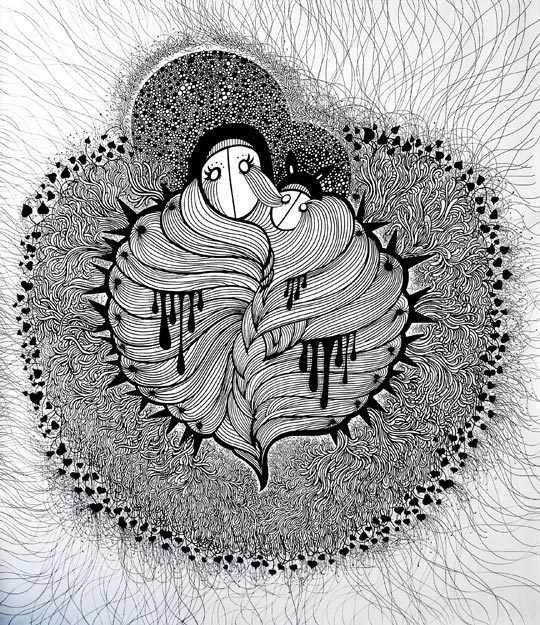 Anne Brunet, The Mother, huile sur toile, 2010