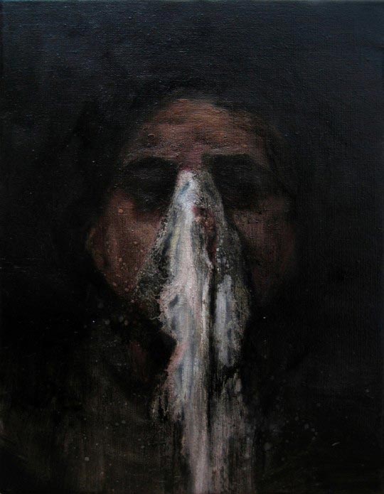 Ecto, 2011, huile sur toile, 34 x 27 cm  Juliano Caldeira