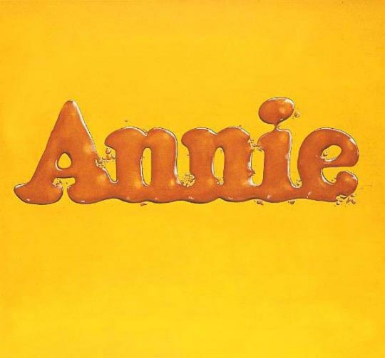 Annie, Poured From Maple Syrup, 1966, oil on canvas, 139 x 149 cm  Ed Ruscha
