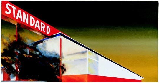Burning Standard, 1968, oil on canvas, 51,4 x 99 cm Ed Ruscha
