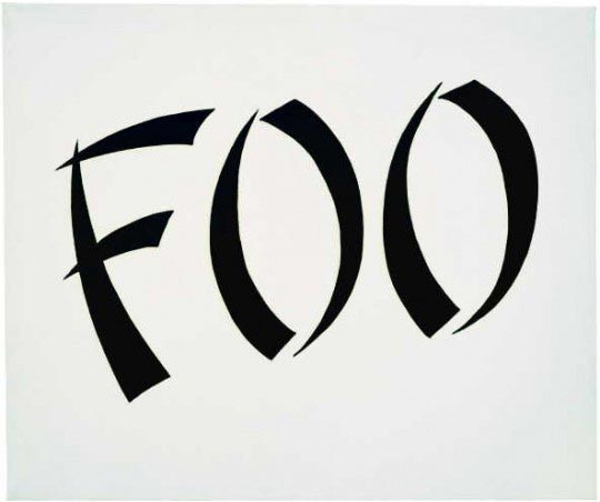 Foo, 1965, oil on linen, 50,8 x 61 cm © Ed Ruscha