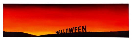 Halloween, 1977, oil on canvas, 55 x 203 cm  Ed Ruscha