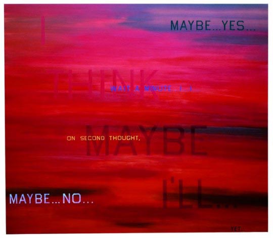 I Think I'll..., 1983, oil on canvas, 141,4 x 161 cm  Ed Ruscha