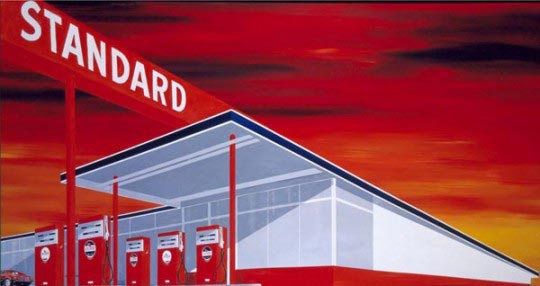 Standard Station, 1986 – 1987, oil on canvas, 129,4 x 243 cm Ed Ruscha