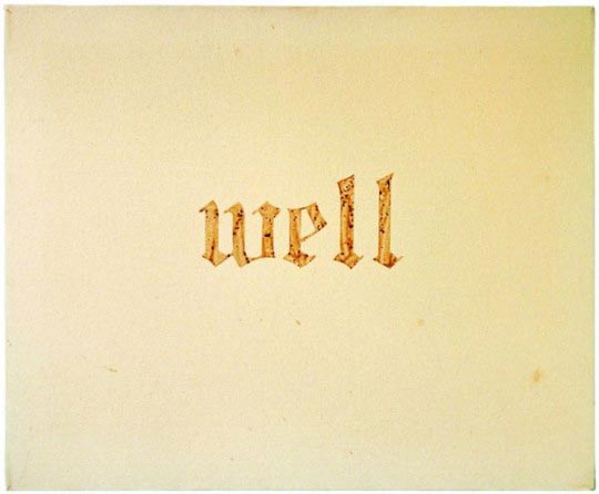 Well, 1971, caviar on canvas, 50,8 x 61 cm Ed Ruscha