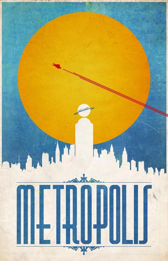 Justin Van Genderen, Metropolis, Comic Book Travel Poster, 2046 Design