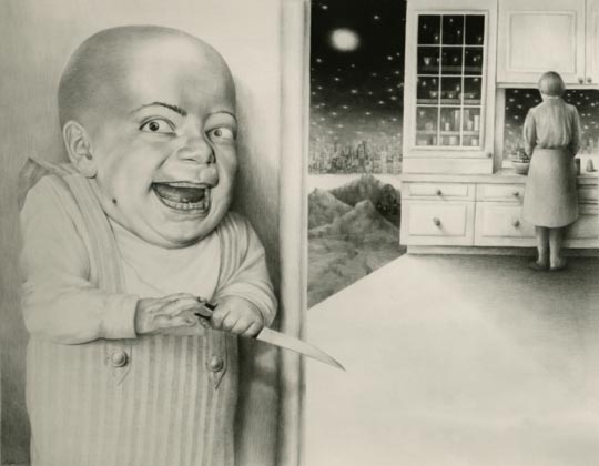 Laurie Lipton, Last Night I Dreamt I Murdered, 1980 