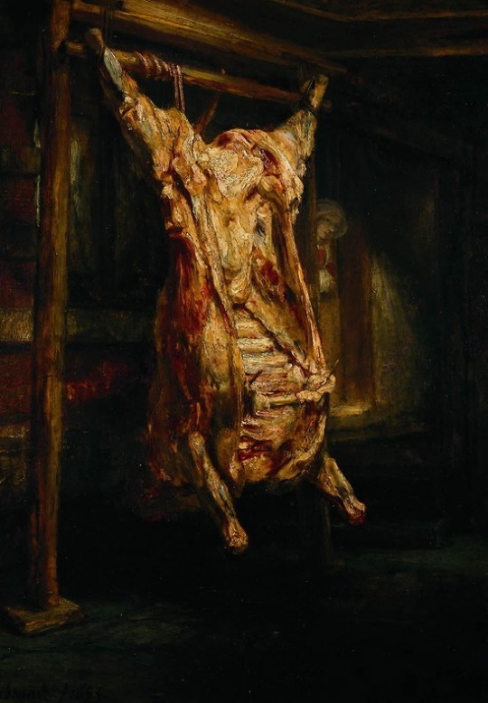 Rembrandt Harmenszoon van Rijn, Le bœuf écorché, 1655, huile sur toile, 350 x 500 cm, Musée du Louvre