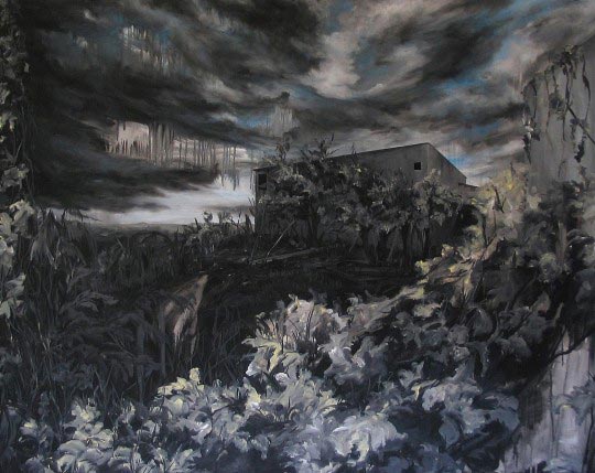 Linda Roux, Sans titre, acrylique sur medium, 150 x 120 cm, 2008