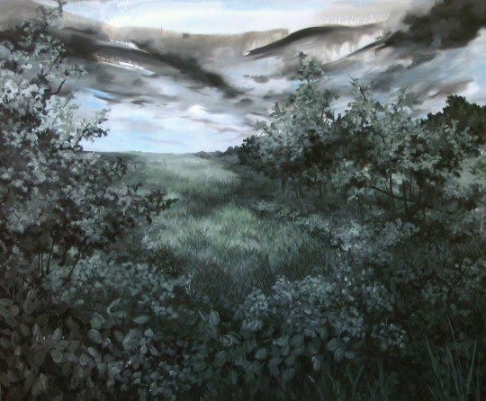 Linda Roux, Sans titre, acrylique sur toile, 150 x 120 cm, 2009