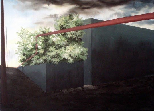 Linda Roux, Sans titre, acrylique sur toile, 70 x 50 cm, 2011