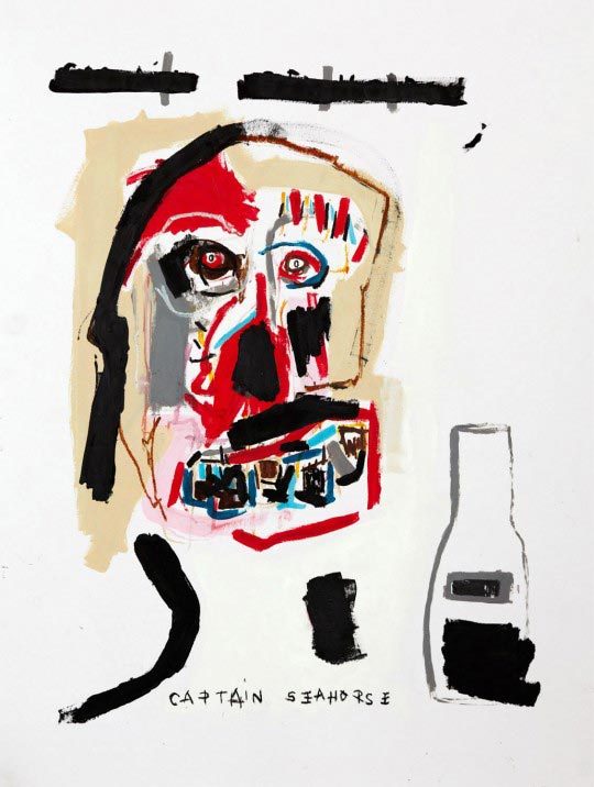 Mathieu Bernard Martin, Captain Seahorse 2011, acrylic oil paintstick & pastel on paper 65 x 50 cm