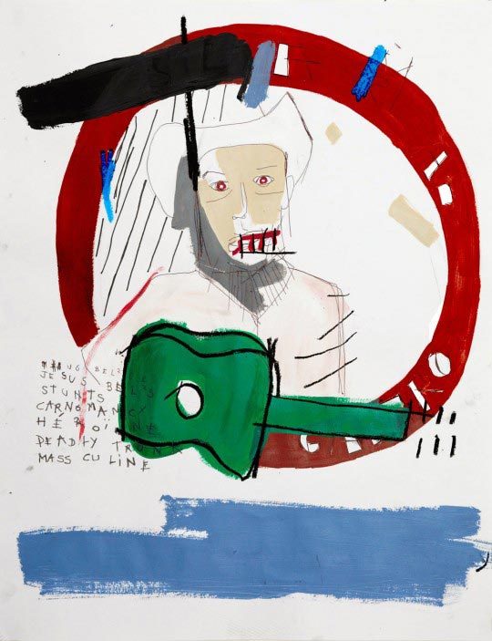 Mathieu Bernard Martin, Ramblin Tribe 2011, mixed media on paper 65x50cm