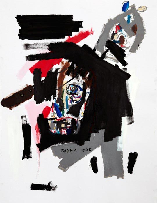 Mathieu Bernard Martin, Sugar Joe 2011, acrylic oil paintstick and pastel on paper 65 x 50 cm