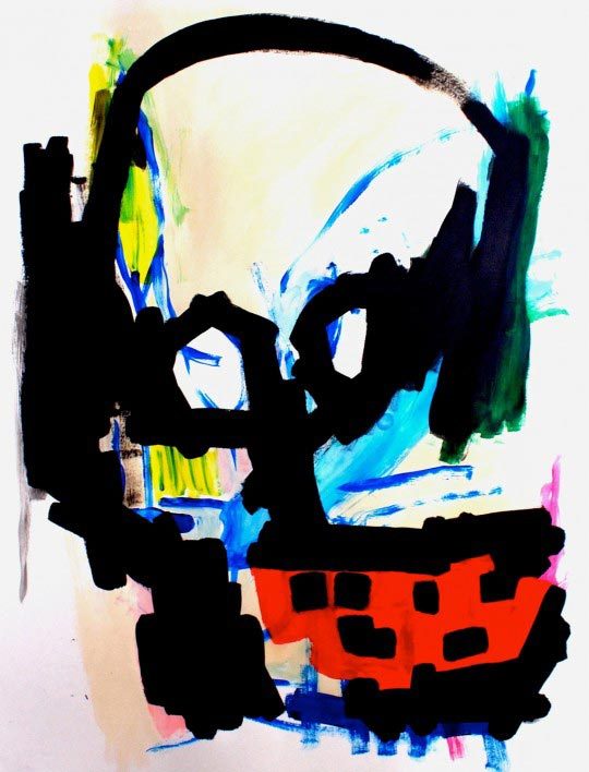 Mathieu Bernard Martin, Untitled 2011, acrylic on paper 65 x 50 cm