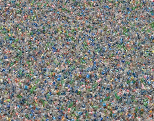 Chris Jordan, Plastic Bottles, Partial Zoom.