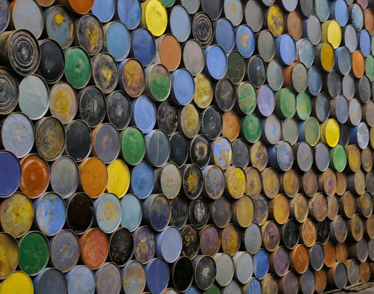 Chris Jordan, Wall of Drums, 2003, Intolerable Beauty.