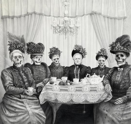 Laurie Lipton, Bone China, 2010