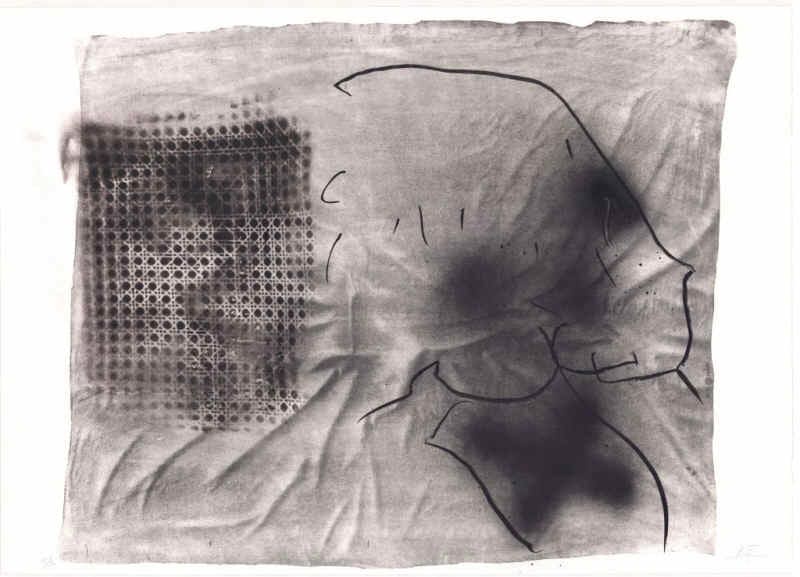 Antoni Tàpies, Variations X : Cannage, 75 x 105 cm (1983).