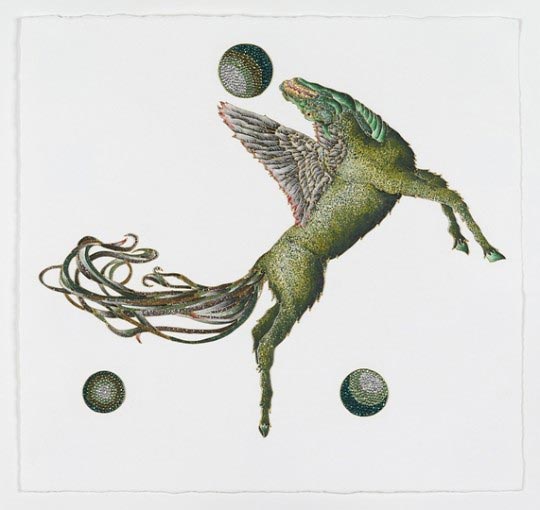 Raqib Shaw, Détail de « Suite of the Emerald Green Boudoir », 2012 