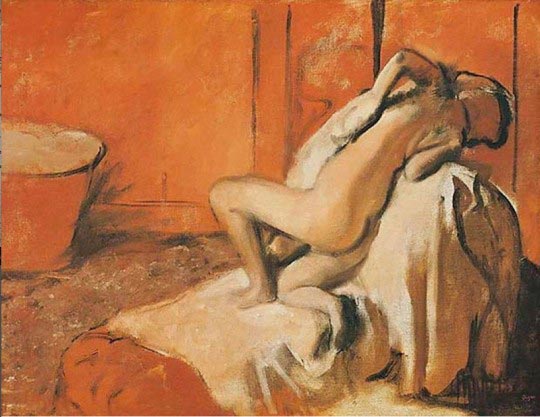 Après le bain (Femme s'essuyant), v. 1896. Huile sur toile, Edgar Degas