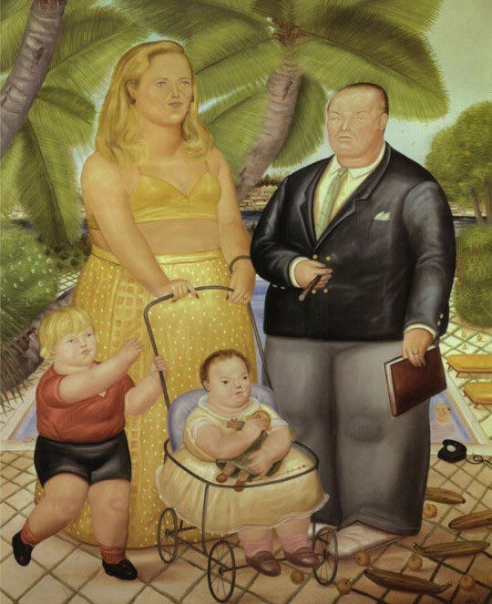Fernando Botero, Frank Lloyd et sa famille à Paradise Island, 1972