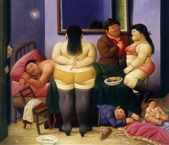 Fernando Botero, Maison de Marta Pintuco, 2001, huile sur toile
