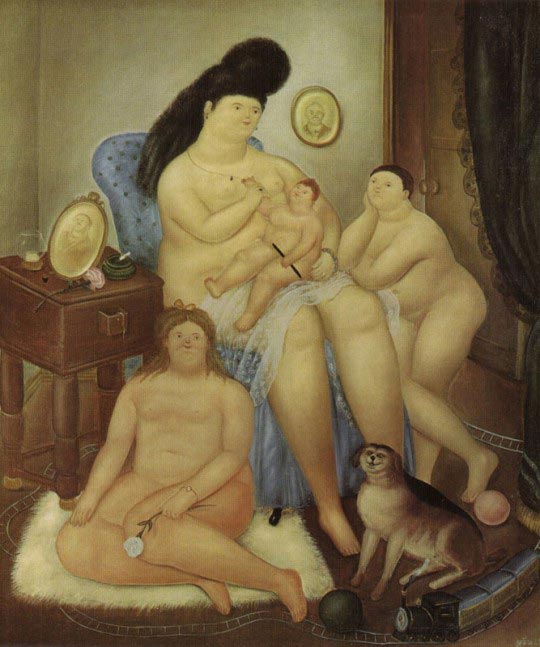Fernando Botero, Famille protestante, 1969, Huile sur toile