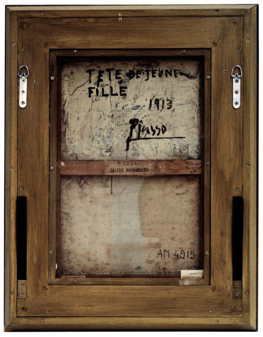 Philippe Gronon, Verso n°18, Tête de jeune fille, par Pablo Picasso, collection Centre Pompidou, épreuve pigmentaire, 85 X 68 cm (2007).