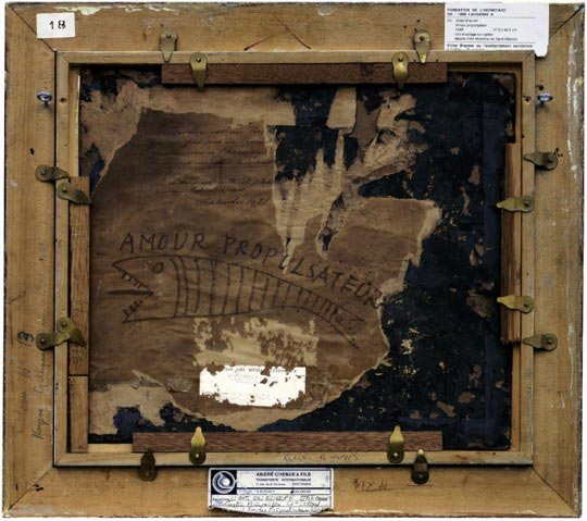 Philippe Gronon, Verso n°40, Amour propulsateur, par Victor Brauner, collection du Musée d’art moderne de Saint Etienne, épreuve pigmentaire, 61,5 cm X 67,5 cm (2009).