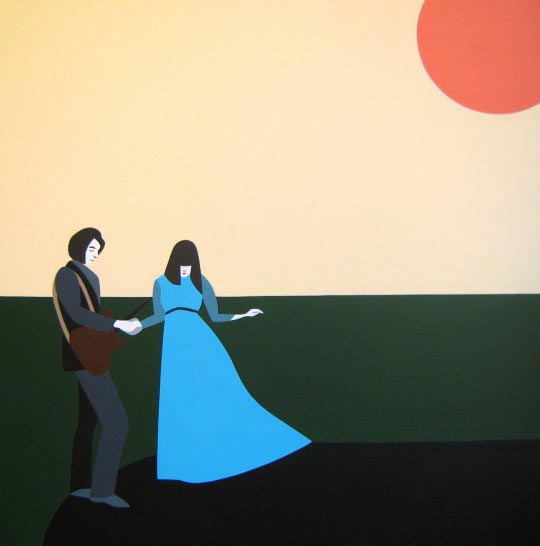 Ester Grossi, Beach house, acrlico su tela, 60X60, 2011 